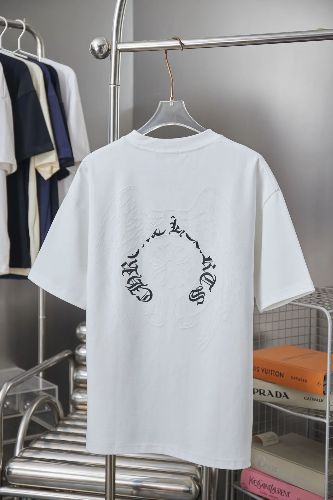 Ch*ome Hearte 26SS New Arrival 100% 32 1X 1 ＋ logo ：Black/White Size：S/M/L/XL